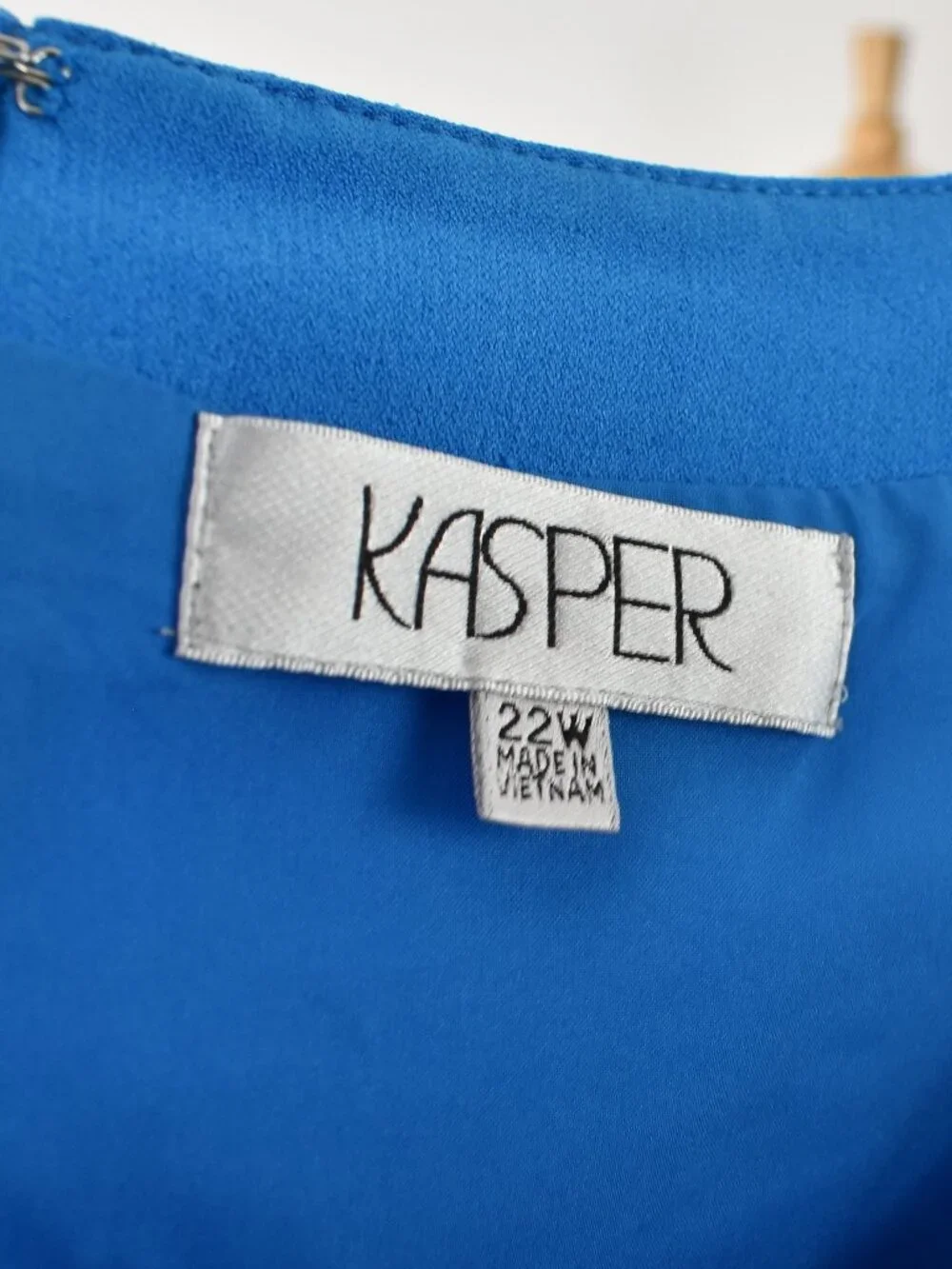 Kasper Sheath Boat Neck Dress Blue - 22W - Picture 8 of 8